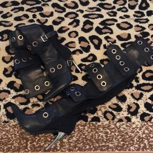 Knee high boot heels